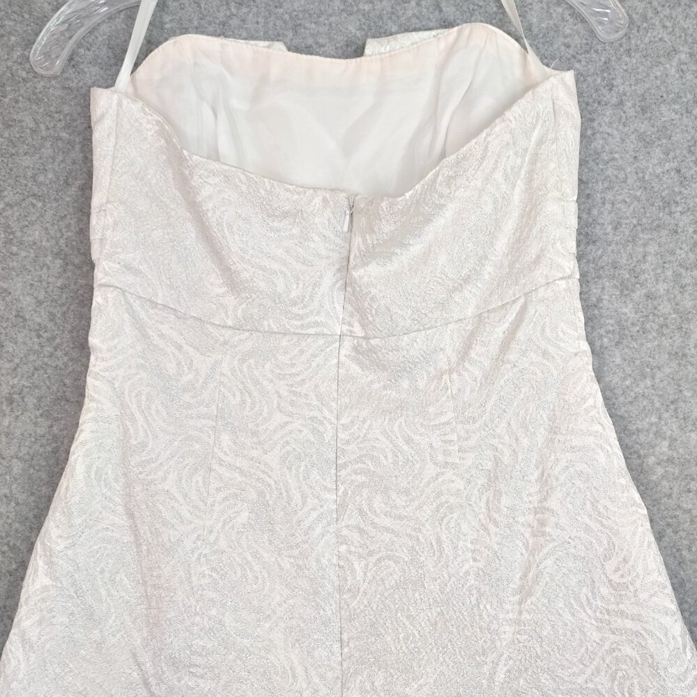 Jessica McClintock Gunne Sax Dress Juniors Sz 7 Prom Petticoat Strapless Formal - Picture 12 of 15